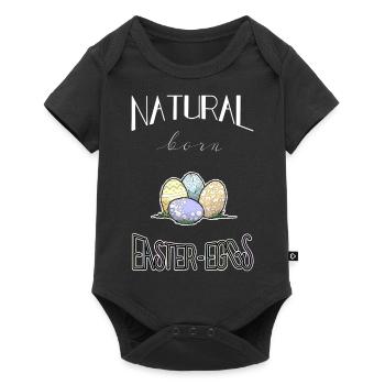 Natural born Easter Eggs for Easter - Baby Premium short-sleeve bodysuit - black - Front