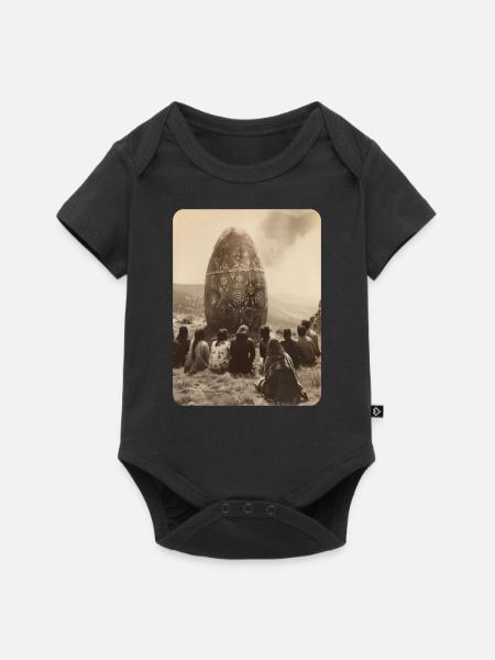 praise the egg monolith - Baby Premium short-sleeve bodysuit - black