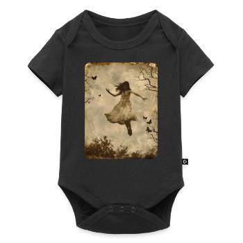 La fille flottante - Body à manches courtes Premium Bébé - noir - Devant
