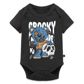Zombie bear only for dark parts - Baby Premium short-sleeve bodysuit - black - Front