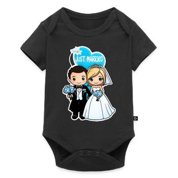 Just Married - For Wedding - Baby Premium short-sleeve bodysuit - black - Front