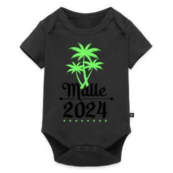 Malle 2024 Palmiers - Body à manches courtes Premium Bébé - noir - Devant