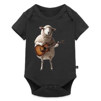mouton brebie guitare - Body à manches courtes Premium Bébé - noir - Devant
