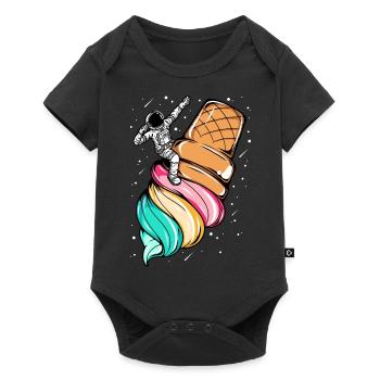 Astronaute glace space - Body à manches courtes Premium Bébé - noir - Devant
