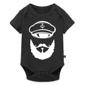 captain 01 - Baby Premium Kurzarmbody - Schwarz - Vorne
