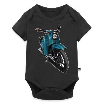 Hirondelle (turquoise) // Illustration - Body à manches courtes Premium Bébé - noir - Devant