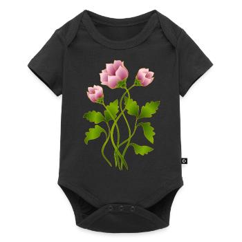 Fleur - Body à manches courtes Premium Bébé - noir - Devant
