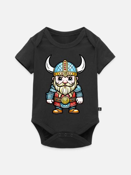 Kleiner Wikinger - Baby Premium Kurzarmbody - Schwarz
