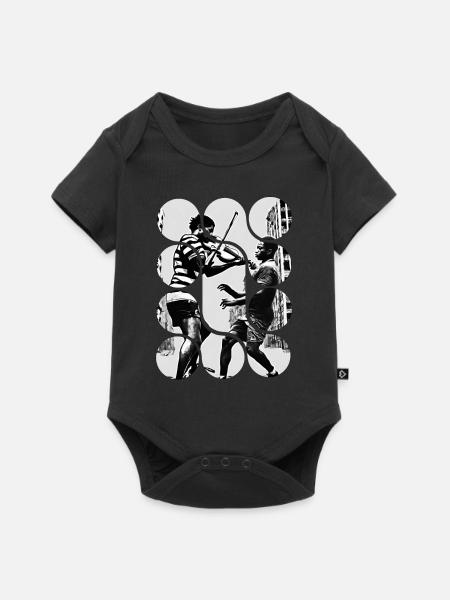 Dynamische urbane Symphonie - Baby Premium Kurzarmbody - Schwarz