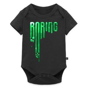 BORING - Baby Premium short-sleeve bodysuit - black - Front
