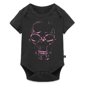 Crâne Minimal ROSE - Body à manches courtes Premium Bébé - noir - Devant