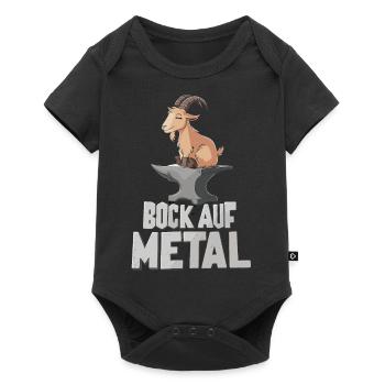 Bock auf Metal - Baby Premium Kurzarmbody - Schwarz - Vorne