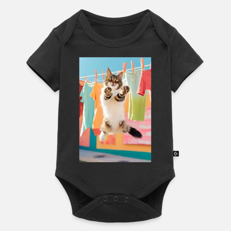 Nettoyant pour chat - Body à manches courtes Premium Bébé - noir