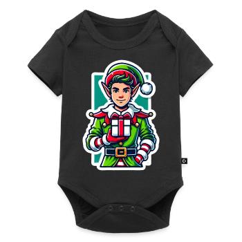 Weihnachtself - Baby Premium Kurzarmbody - Schwarz - Vorne