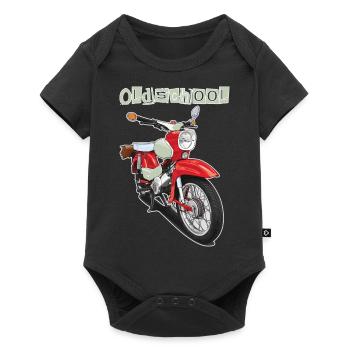 Star (rot) // Illustration - Baby Premium Kurzarmbody - Schwarz - Vorne