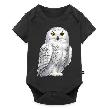 Snowy Owl - Baby Premium short-sleeve bodysuit - black - Front