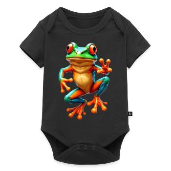 Ästhetischer Frosch Frösche für einen Frosch - Baby Premium Kurzarmbody - Schwarz - Vorne