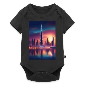 Dubai city sunset - Baby Premium short-sleeve bodysuit - black - Front
