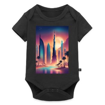 Colorful eastern cityscape - Baby Premium short-sleeve bodysuit - black - Front