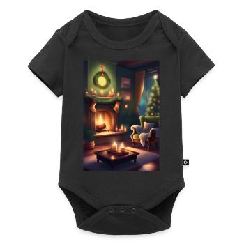Green christmas home - Baby Premium short-sleeve bodysuit - black - Front
