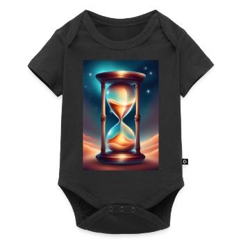 An hourglass on a desert sand - Baby Premium short-sleeve bodysuit - black - Front