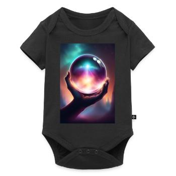 Magic crystal ball in hand - Baby Premium short-sleeve bodysuit - black - Front