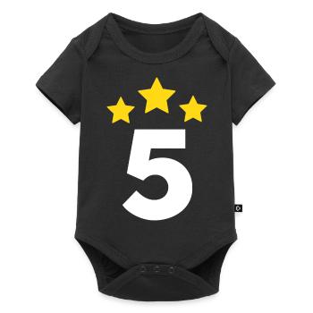 5 Year Star - 5th Anniversary Gift - Baby Premium short-sleeve bodysuit - black - Front
