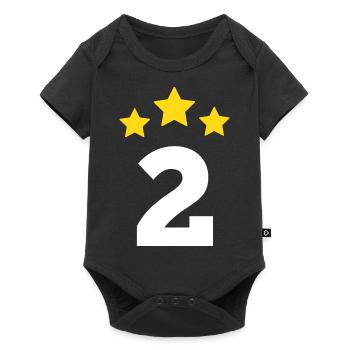2 ans étoile - cadeau de 2 e anniversaire - Body à manches courtes Premium Bébé - noir - Devant
