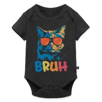 Bruh Cat - Baby Premium short-sleeve bodysuit - black - Front