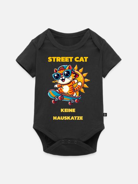 CHAT DES RUES - Body à manches courtes Premium Bébé - noir