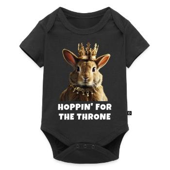 Hoppin' for the Throne rabbit lover - Baby Premium short-sleeve bodysuit - black - Front