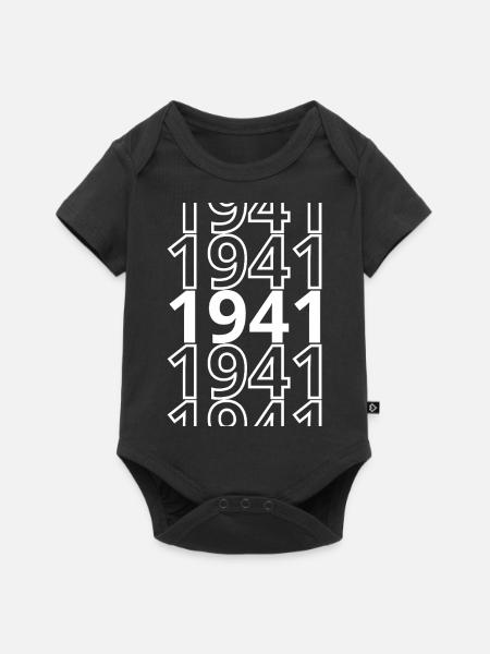 1941 1941 1941 - Baby Premium Kurzarmbody - Schwarz