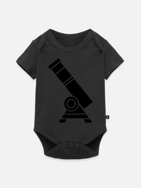 Fernrohr - Baby Premium Kurzarmbody - Schwarz