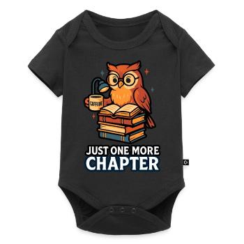 Night Owl – Book Lover: Nur noch ein Kapitel - Baby Premium Kurzarmbody - Schwarz - Vorne