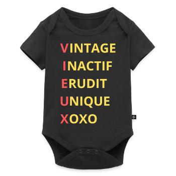 VIEUX Définition Senior Humour - Body à manches courtes Premium Bébé - noir - Devant