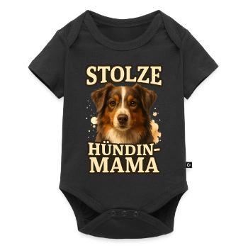 Stolze Huendin Mama - Baby Premium Kurzarmbody - Schwarz - Vorne