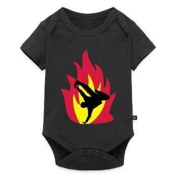 Breakdancer dans le feu - Body à manches courtes Premium Bébé - noir - Devant