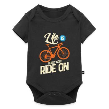 Cycling - Baby Premium short-sleeve bodysuit - black - Front