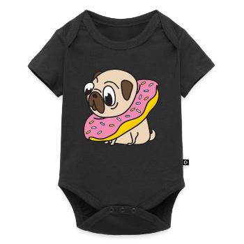 Drôle Cool Cute Dog Pug - Body à manches courtes Premium Bébé - noir - Devant