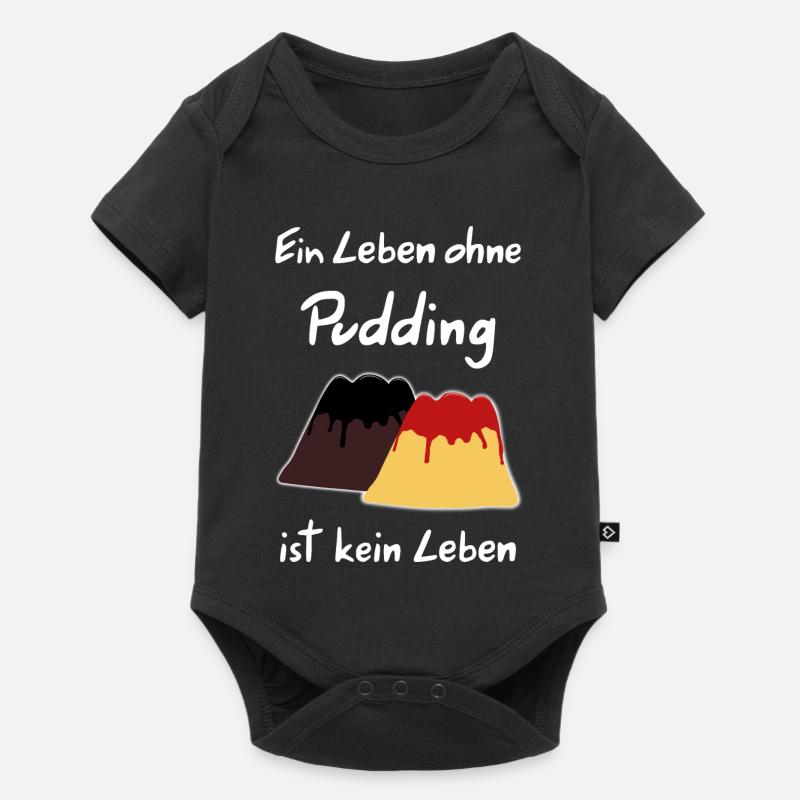 A life without pudding is not a life - Baby Premium short-sleeve bodysuit - black
