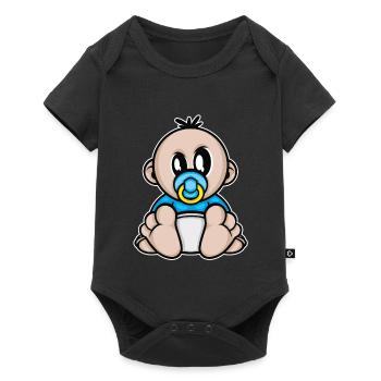 baby boy, pregnancy - Baby Premium short-sleeve bodysuit - black - Front