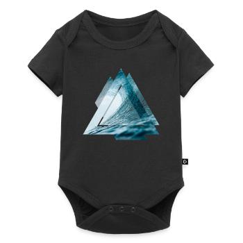 Triangle surfer wave - Baby Premium short-sleeve bodysuit - black - Front