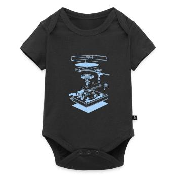 DJ Silhouette Mixer Djane Disco Rave Gift - Baby Premium short-sleeve bodysuit - black - Front