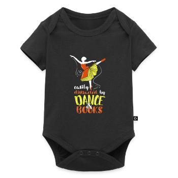 Ballet Distrait De La Danse Et Des Livres Cadeau - Body à manches courtes Premium Bébé - noir - Devant