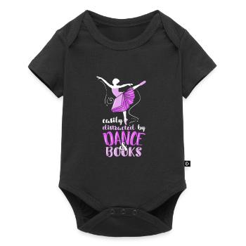 Ballet Danseuse Musique Arabesque Livres Cadeau - Body à manches courtes Premium Bébé - noir - Devant