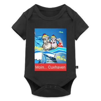 EG Cuxhaven I Stadt I Foto Zeichnung Gerecke - Baby Premium Kurzarmbody - Schwarz - Vorne