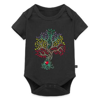 Tree of life in the heart of nature - Baby Premium short-sleeve bodysuit - black - Front
