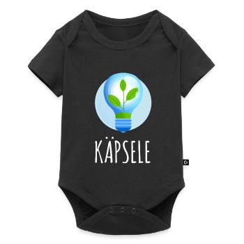 Käpsele - Schwäbisches Genie und Schlaumeier - Baby Premium Kurzarmbody - Schwarz - Vorne
