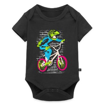 Vélo BMX | BMX coloré - BMX Rider - Body à manches courtes Premium Bébé - noir - Devant