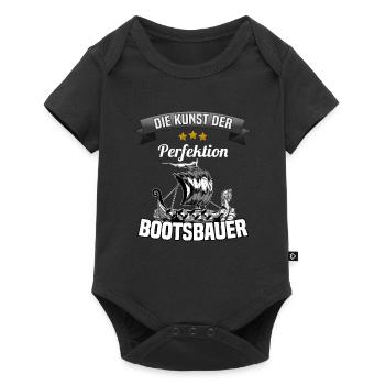 Die Kunst der Perfektion Bootsbauer Bootsbau - Baby Premium Kurzarmbody - Schwarz - Vorne